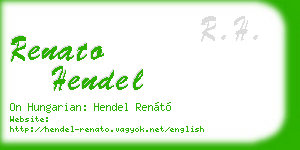 renato hendel business card